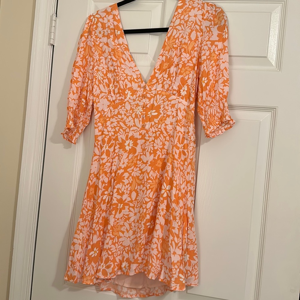 MINK PINK Marli Mini Dress orange and pink short dress